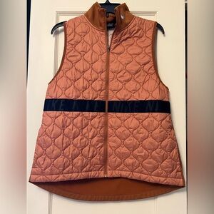 Nike Quilted Sleeveless Vest in Rust and Black